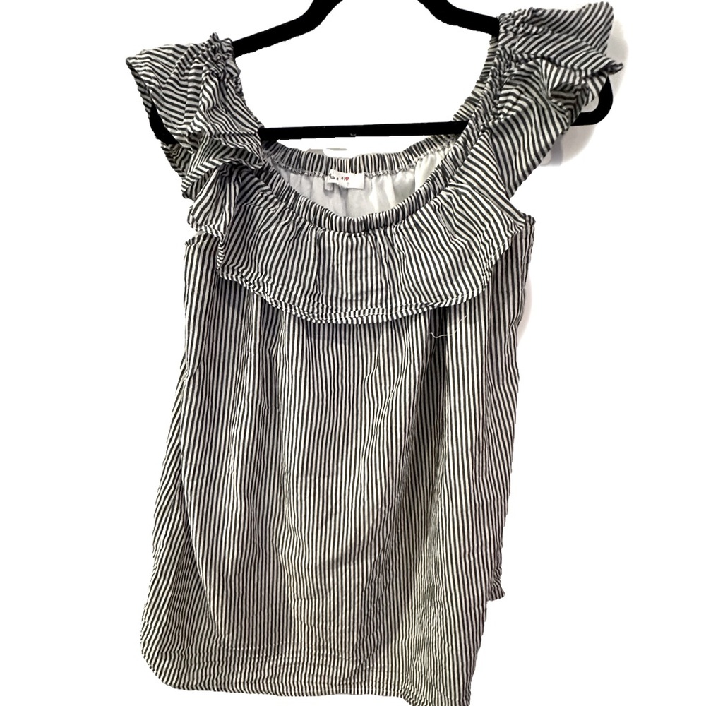 Gray & White striped shirt